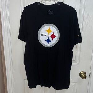 Nike Men's Black Steelers Logo Tee XL